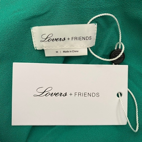 Lovers + Friends Evergreen Gown Draped Ruched Asymmetric Ruffled Medium - Picture 3 of 16